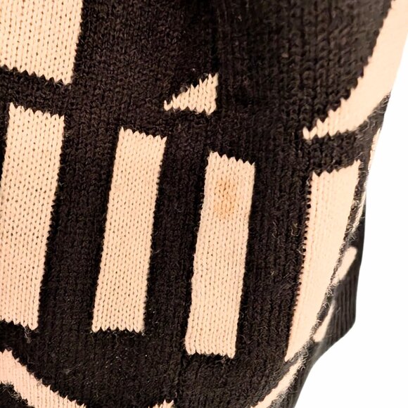 Lazy Oaf Unisex One Size Black White Abstract Geometric Pullover L/S Sweater - Picture 8 of 10